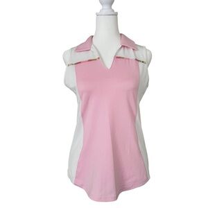 Bette & Court Sleeveless Polo Top